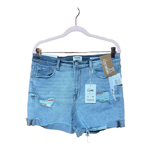 KENSIE Vintage Luxe The High Rise Denim Short 10/30 NWT - Picture 1 of 10